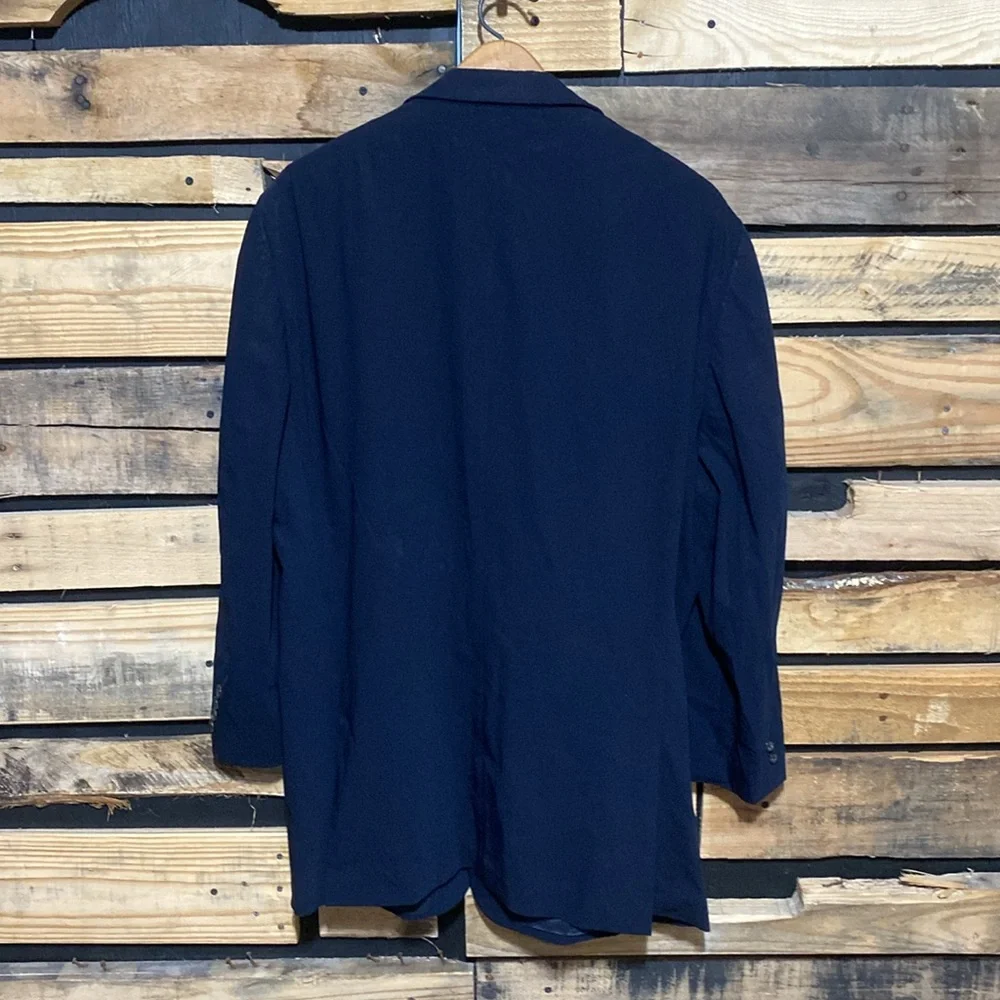 Jill Sander Navy Blue Wool‎ Blend Single Breasted Suit Jacket Size 54R